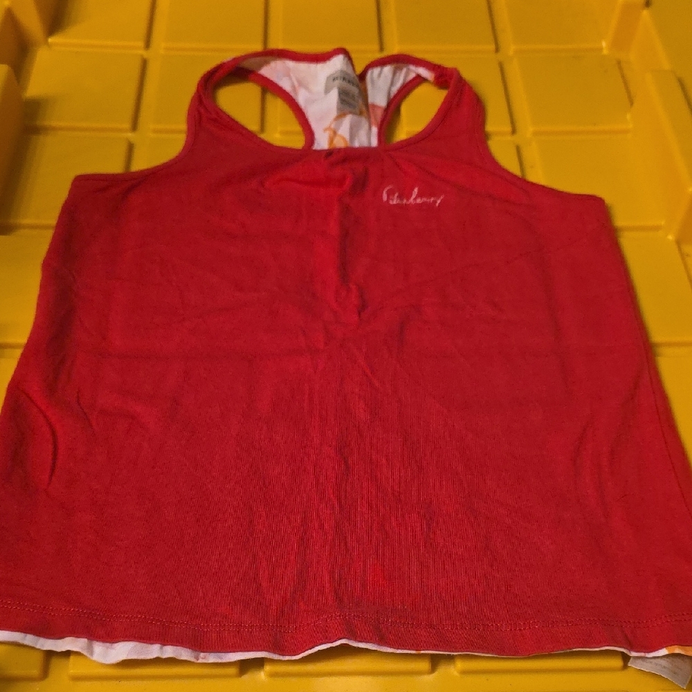 Burberry White and Red Tank Top